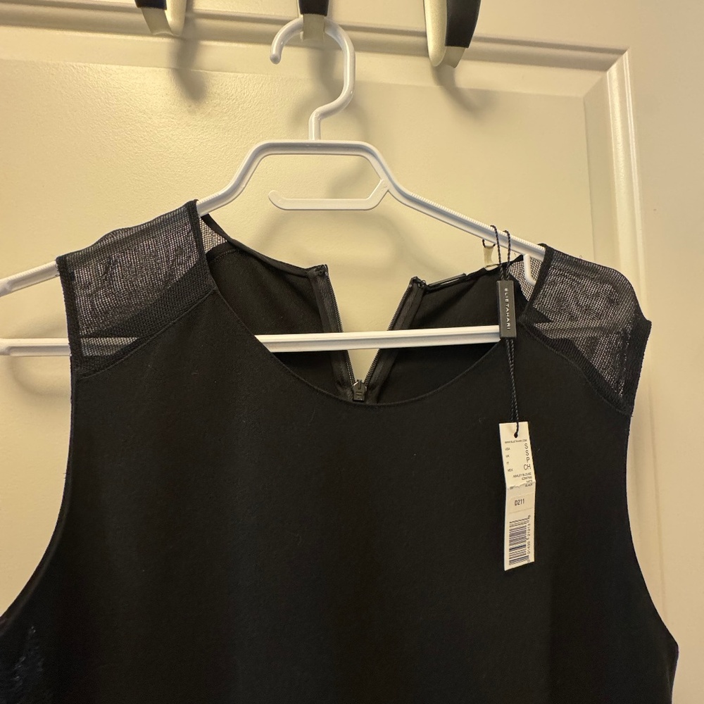 Elie Tahari sleeveless top with beaded detail